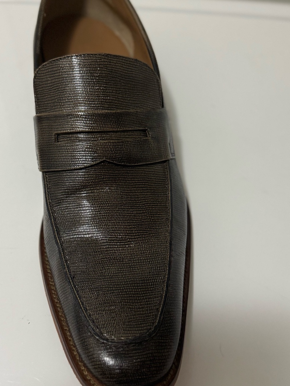 Florsheim Men’s Textured Brown Penny Loafers